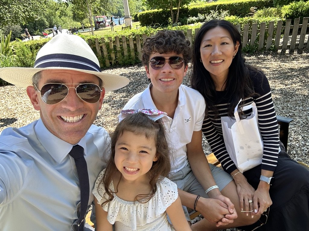Dr. Clay Hess with his family in San Rafael